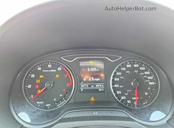 WAUBEGFF1LA096652 2020 AUDI A3 Black Instrument cluster view