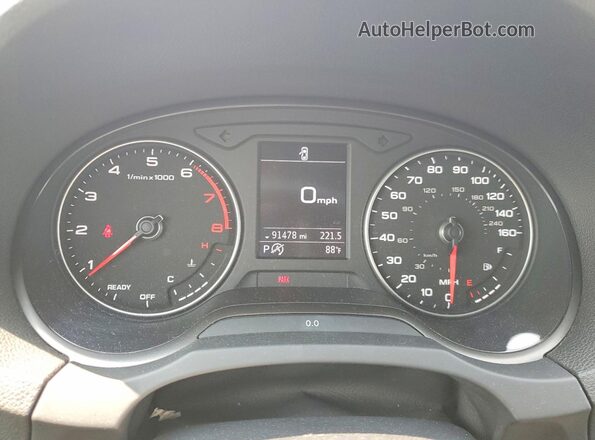 WAUBEGFF5K1017420 2019 AUDI A3 Silver Instrument cluster view
