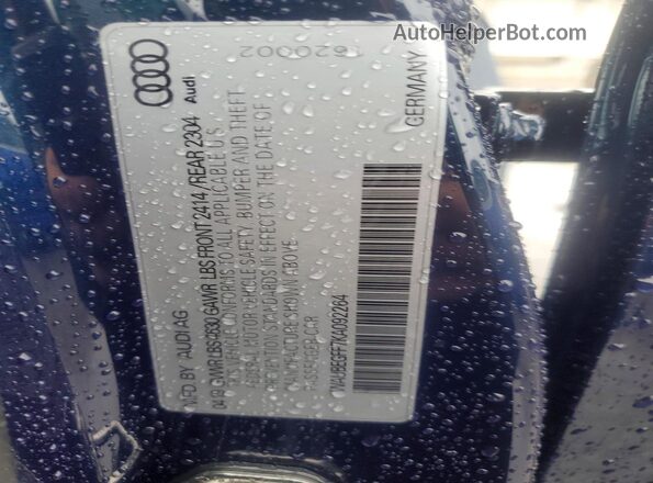 WAUBEGFF7KA092264 2019 AUDI A3 Blue Շարժիչի բաժամունքի տեսք
