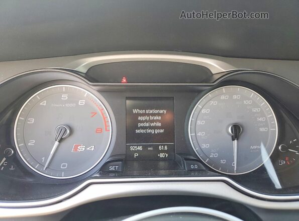 WAUBGAFL6GA009248 2016 AUDI S4 Black Instrument cluster view