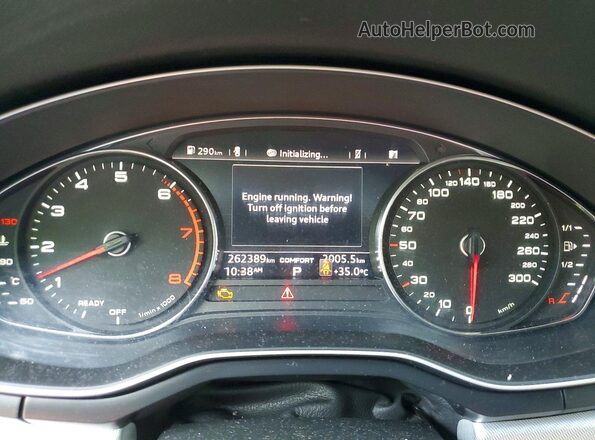 WAUBNAF40HA083846 2017 AUDI A4 Blue Vista del cuadro de instrumentos