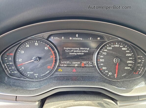 WAUBNAF45JA215926 2018 AUDI A4 Серый Вид щитка приборов