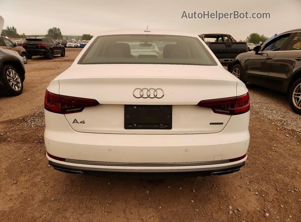 WAUBNAF45KN006650 2019 AUDI A4 White Vista trasera