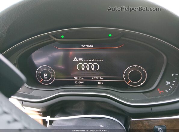 WAUBNCF58KA071584 2019 AUDI A5 White Вид задніх сидінь
