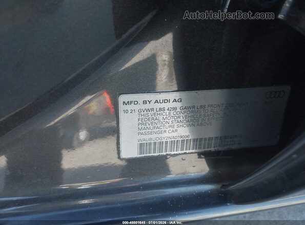 WAUBUDGY2NA019096 2022 AUDI A3 Черный Вид подкапотного пространства