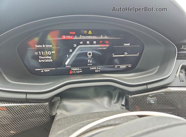 WAUC4AF41MA031935 2021 AUDI S4 Темно-бордовый Вид щитка приборов