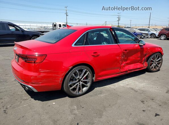 WAUC4AF43JA001332 2018 AUDI S4 Красный Задняя правая четверть