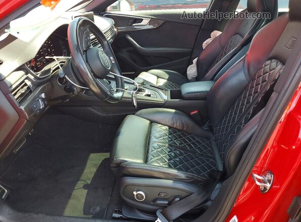 WAUC4AF43JA001332 2018 AUDI S4 Красный Вид салона спереди