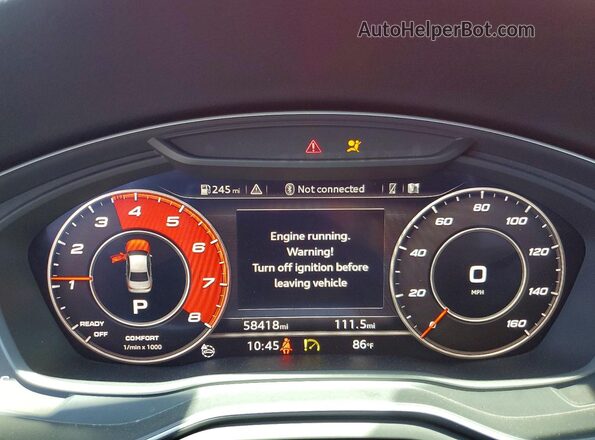 WAUC4AF43JA001332 2018 AUDI S4 Красный Вид щитка приборов