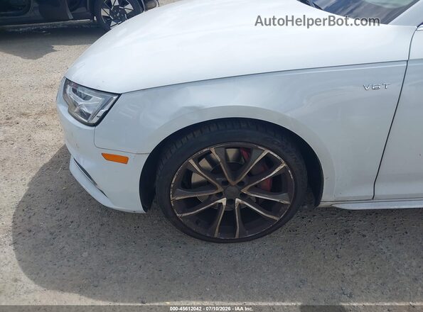 WAUC4AF44JA009648 2018 AUDI S4 White Widok z przodu
