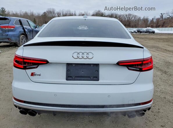 WAUC4AF44JA075939 2018 AUDI S4 White Հետևի տեսք