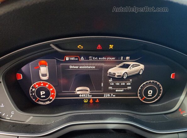 WAUC4CF50KA017638 2019 AUDI S5 Black Вид щитка приладів