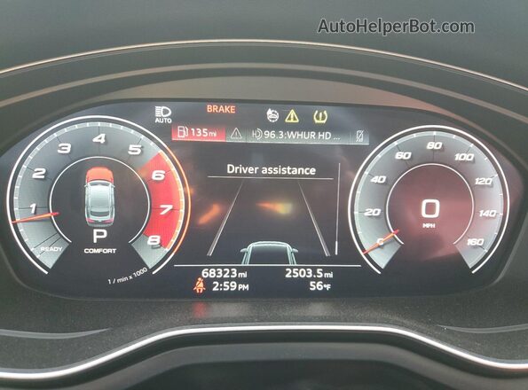 WAUC4CF52LA020042 2020 AUDI S5 White Սարքավորումների վահանակի տեսք