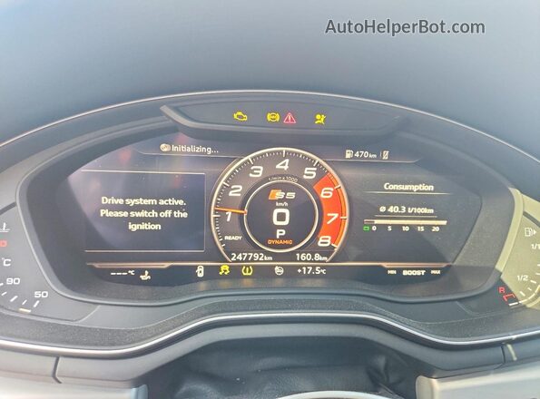 WAUC4CF53JA032956 2018 AUDI S5 Silver ხელსაწყოთა პანელის ხედი