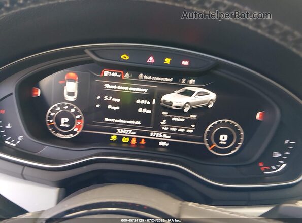 WAUC4CF53JA058991 2018 AUDI S5 White უკანა სავარძლების ხედი