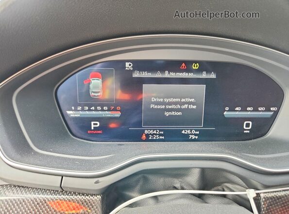 WAUC4CF53LA005582 2020 AUDI S5 Gray Vista del cuadro de instrumentos