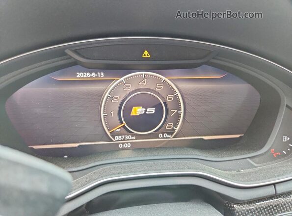 WAUC4CF57JA051459 2018 AUDI S5 Gray Widok zestawu wskaźników