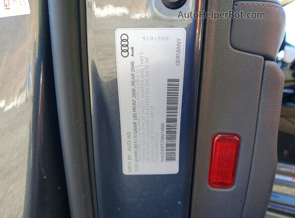 WAUC4DF57MA016589 2021 AUDI S5 Gray Widok komory silnika
