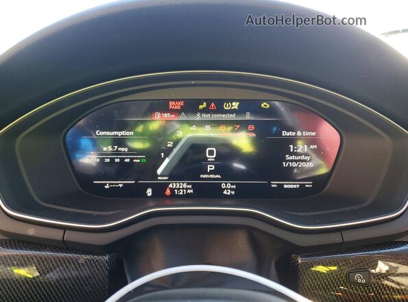 WAUC4DF57MA016589 2021 AUDI S5 Gray Widok zestawu wskaźników