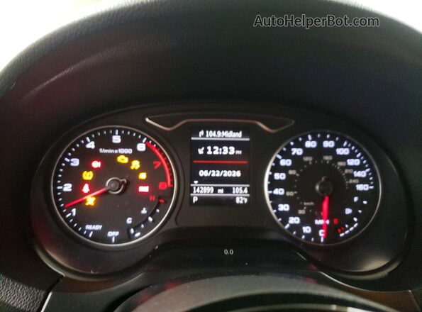 WAUC7GFFXG1094497 2016 AUDI A3 Brown Vista del cuadro de instrumentos