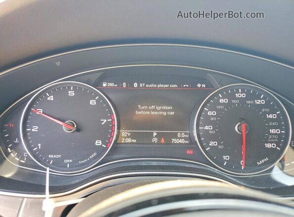 WAUC8AFC8HN019243 2017 AUDI A6 White Widok zestawu wskaźników