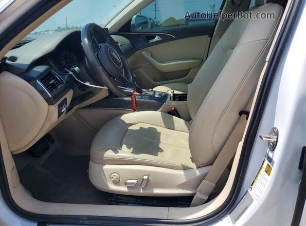 WAUC8AFC8HN019243 2017 AUDI A6 White Widok wnętrza z przodu