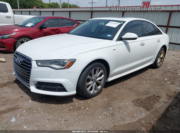 WAUC8AFC9JN095544 2018 AUDI A6 White Առջևի ձախ երեք քառորդ տեսարան