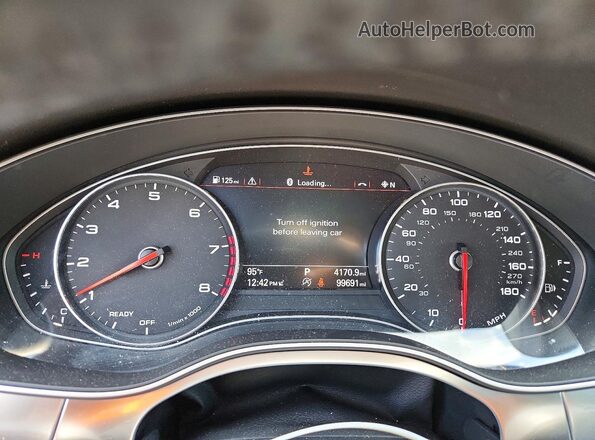 WAUC8AFCXJN015121 2018 AUDI A6 White Widok zestawu wskaźników