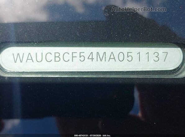 WAUCBCF54MA051137 2021 AUDI OTHER Blue Vista del compartimento del motor