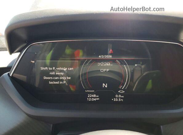 WAUCJBFW6R7004606 2024 AUDI E-TRON Black Вид щитка приладів