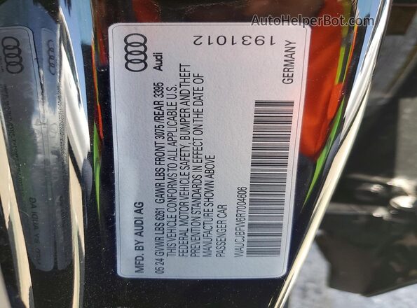 WAUCJBFW6R7004606 2024 AUDI E-TRON Black Вид наклейки з VIN-кодом
