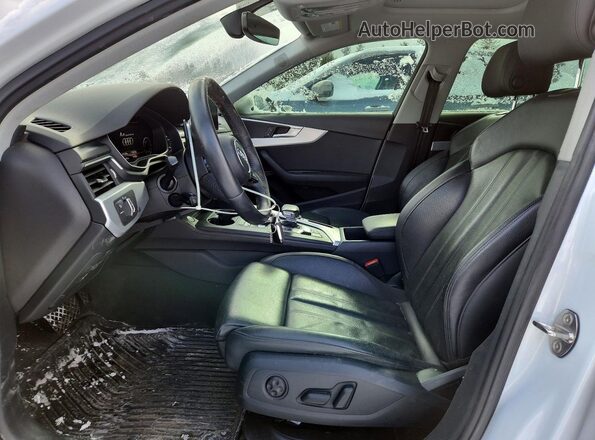 WAUCNAF44KA007896 2019 AUDI A4 White წინა სალონის ხედი