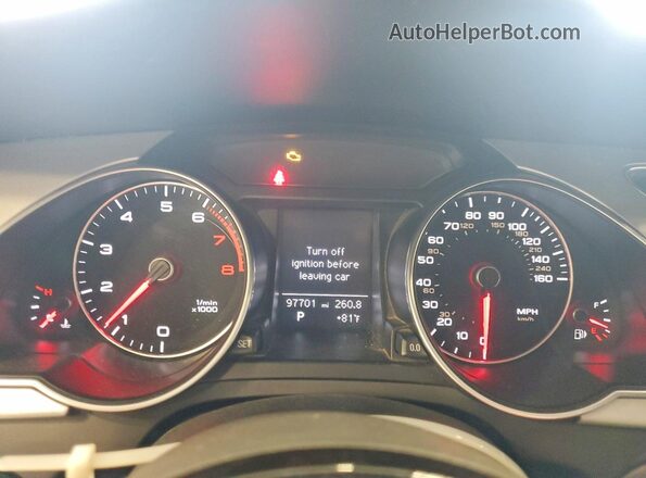 WAUD2AFH1GN000680 2016 AUDI A5 Red Vista del cuadro de instrumentos