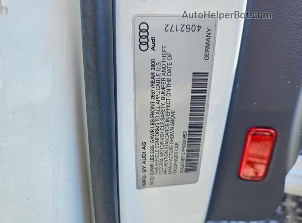 WAUD3BF27PN020852 2023 AUDI A6 White Вид підкапотного простору