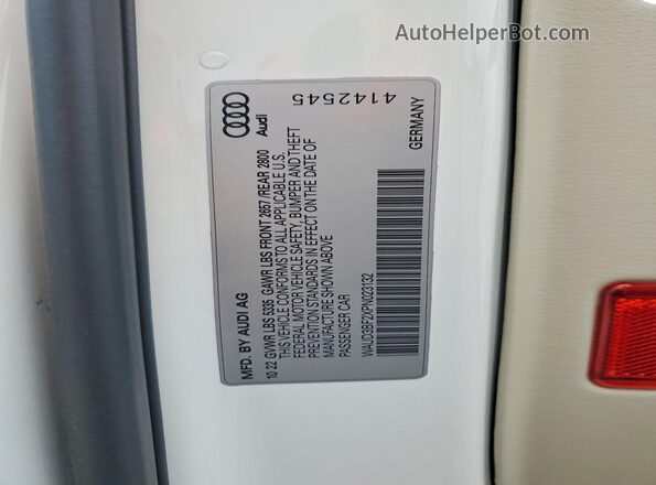 WAUD3BF2XPN023132 2023 AUDI A6 White Вид наклейки з VIN-кодом