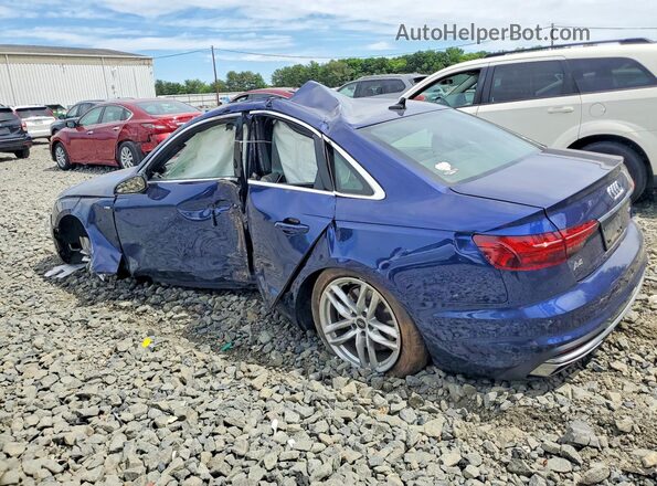 WAUDAAF41NN004743 2022 AUDI A4 Blue Հետևի ձախ