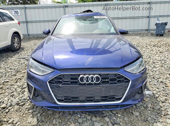 WAUDAAF41NN004743 2022 AUDI A4 Blue Դիմացի տեսք
