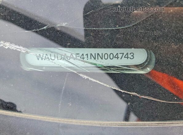 WAUDAAF41NN004743 2022 AUDI A4 Blue VIN կոդի պիտակի տեսք