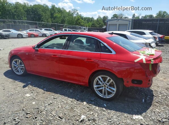 WAUDAAF44NN007068 2022 AUDI A4 Red Trasero izquierdo