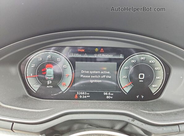 WAUDACF54RA100366 2024 AUDI A5 Black Вид щитка приладів