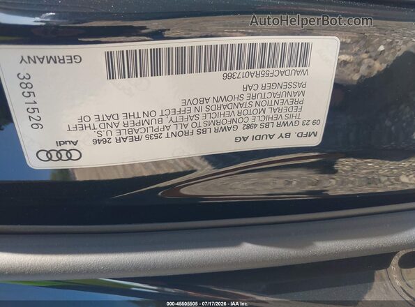 WAUDACF55RA017366 2024 AUDI OTHER Black Vista del compartimento del motor