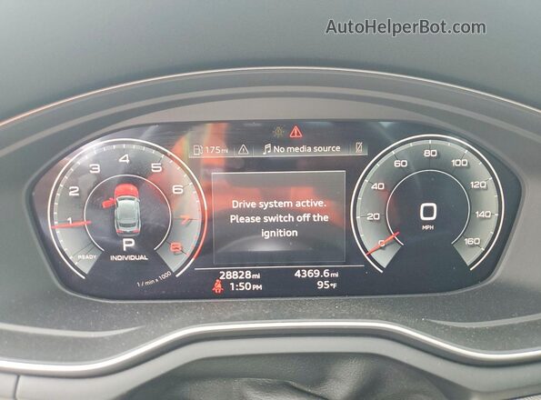 WAUDACF56SA008018 2025 AUDI A5 Black ხელსაწყოთა პანელის ხედი