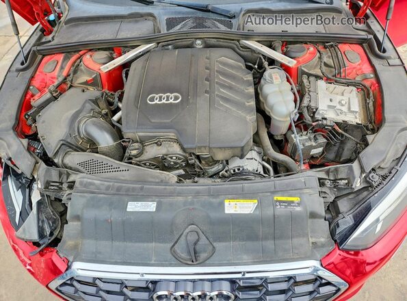 WAUDACF57MA059241 2021 AUDI A5 Red Widok wnętrza z tyłu