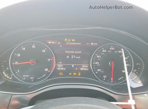 WAUDFAFC8GN124406 2016 AUDI A6 Silver Вид щитка приладів