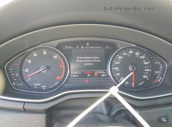 WAUDNAF40LN008204 2020 AUDI A4 White Вид щитка приладів