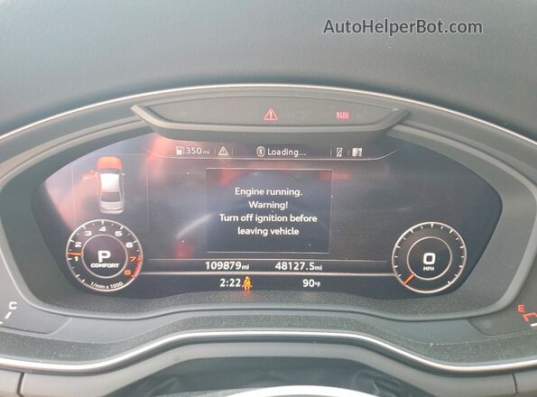 WAUDNAF42HN058769 2017 AUDI A4 Blue Սարքավորումների վահանակի տեսք
