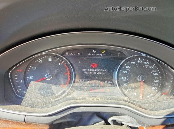 WAUDNAF43KN002783 2019 AUDI A4 Black Widok zestawu wskaźników