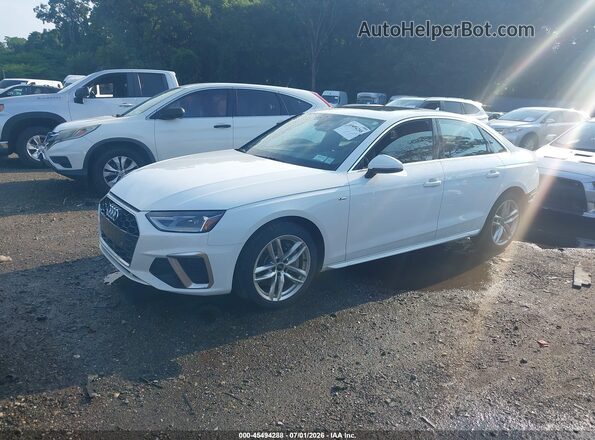 WAUDNAF43LA062782 2020 AUDI A4 White წინა მარცხენა ხედი სამი მეოთხედიდან