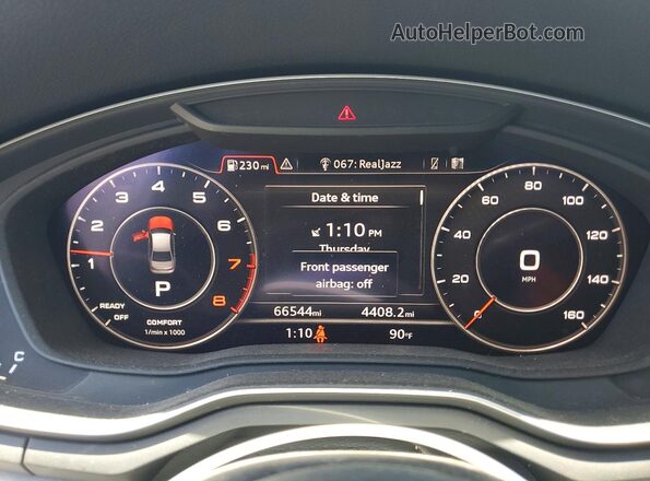 WAUDNAF46JA223042 2018 AUDI A4 White Սարքավորումների վահանակի տեսք