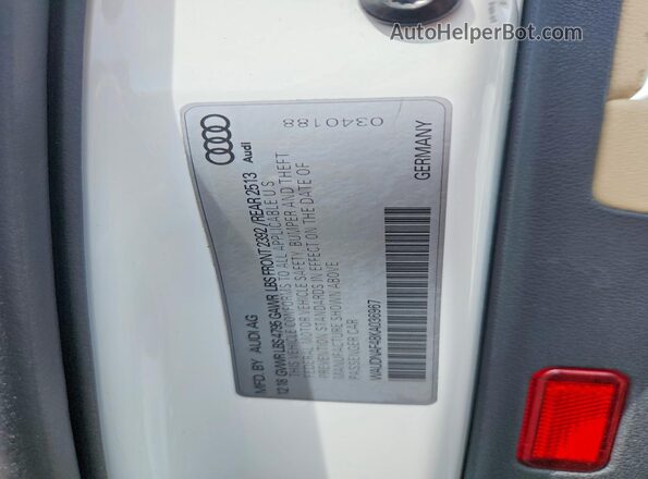 WAUDNAF48KA036967 2019 AUDI A4 White Vista del compartimento del motor